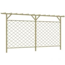 Clôture à lattes de jardin avec pergola Bois Vidaxl