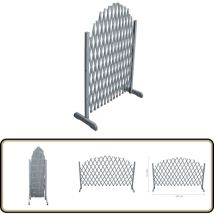 Vidaxl - Clôture en treillis bois de sapin massif 1,8x1 m gris - Clôture Bois - Clôture Extensible - Clôture Jardin - Panneau De Clôture - Clôture