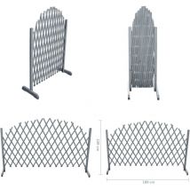 Clôture en treillis bois de sapin massif 1,8x1 m gris - Clôture Bois - Clôture Extensible - Clôture Jardin - Panneau De Clôture - Clôture Design