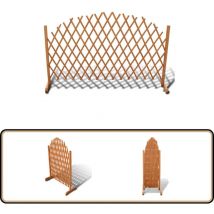 Vidaxl - Clôture en treillis bois solide 180x100 cm - Clôture Bois - Clôture Extensible - Clôture Jardin - Clôture Design - Panneau De Clôture