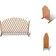 Clôture en treillis bois solide 180x100 cm - Clôture Bois - Clôture Extensible - Clôture Jardin - Clôture Design - Panneau De Clôture