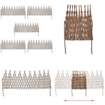 Clôture en treillis de saule 5 pcs - - Home & Living - Brun