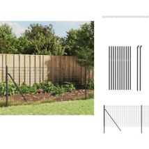 Clôture en treillis métallique anthracite 0,8x25 m - Clôture Métal - Clôture Jardin - Clôture Rigide - Clôture Anthracite - Clôture Sécurité