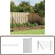 Clôture en treillis métallique anthracite 1,1x10 m - Clôture Métal - Clôture Jardin - Clôture Anthracite - Clôture Rigide - Clôture Sécurité