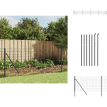 Clôture en treillis métallique anthracite 1,1x10 m - Clôture Métal - Clôture Jardin - Clôture Anthracite - Clôture Rigide - Clôture Sécurité