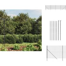 Clôture en treillis métallique anthracite 1,6x10 m - Clôture Métal - Clôture Rigide - Clôture Jardin - Clôture Anthracite - Clôture Sécurité