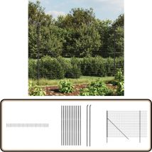 Clôture en treillis métallique anthracite 1,8x25 m - Clôture Métal - Clôture Jardin - Clôture Rigide - Clôture Anthracite - Clôture Sécurité