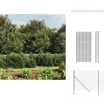 Clôture en treillis métallique anthracite 1,8x25 m - Clôture Métal - Clôture Jardin - Clôture Rigide - Clôture Anthracite - Clôture Sécurité