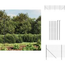 Clôture en treillis métallique anthracite 2x10 m - Clôture Métal - Clôture Jardin - Clôture Rigide - Clôture Anthracite - Clôture Sécurité