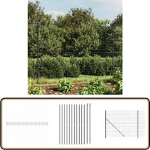 Clôture en treillis métallique avec bride anthracite 1,4x25 m - Clôture En Treillis Métalliques - Clôture De Jardin - Clôture Rigide - Clôture Pour