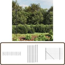 Clôture en treillis métallique avec bride anthracite 1,6x10 m - Clôture Métal - Clôture Jardin - Clôture Rigide - Clôture Anthracite - Clôture