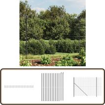 Clôture en treillis métallique avec bride anthracite 1,6x25 m - Clôture En Treillis Métalliques - Clôture De Jardin - Clôture Rigide - Clôture