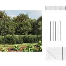 Clôture en treillis métallique avec bride anthracite 2,2x10 m - Clôture Métal - Clôture Jardin - Clôture Rigide - Clôture Anthracite - Clôture