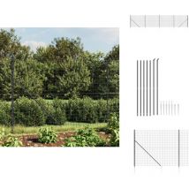 Clôture en treillis métallique et ancrage anthracite 1,6x10 m - Clôture En Treillis Métalliques - Clôture De Jardin - Clôture Rigide - Clôture