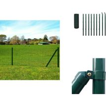 Clôture Euro Acier 10 x 1,2 m Vert - Clôture Acier - Clôture Européenne - Clôture Jardin - Clôture Verte - Panneau De Clôture