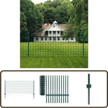 Vidaxl - Clôture Euro Acier 20x0,8 m Vert - Clôture Euro - Clôture D'extérieur - Clôture En Acier - Clôture Pvc - Clôture Verte