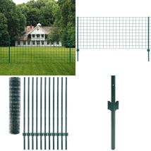 Clôture Euro Acier 20x1,2 m Vert - Clôture En Acier - Clôture Pvc - Clôture Extérieur - Clôture Jardin - Clôture Résidentielle - Home & Living