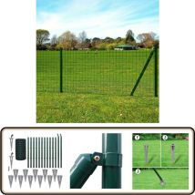 Clôture Euro Acier 25 x 0,8 m Vert - Clôture - Clôture Acier - Clôture Européenne - Clôture Jardin - Panneaux De Clôture