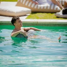 Pouf Bouée pour Piscine blanc