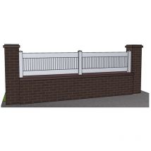 Clotûre pvc droite pleine armorique , hauteur 60