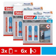 tesa 3x clous adhésifs pour papier peint et plâtre - réglable en hauteur - clou autocollant - idéal pour les toiles et les châssis - peut supporter