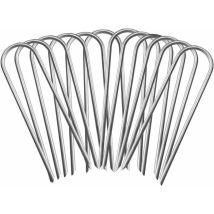 Clous De Sol En Forme De U, 20 Pièces, Tissu Résistant À L'Herbe De Jardinage, Clous De Sol Galvanisés, Clous Fixes Pour Plantes De Jardin Et Pelouse