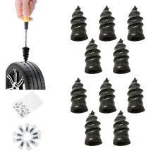 ZVD - Clous Pneus Voiture - Clou de Réparation de Pneu sous Vide en Caoutchouc - Outil de Réparation Rapide 10Pcs