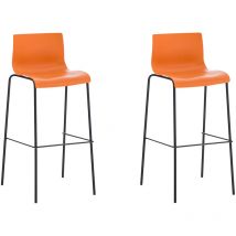 Set 2 Sgabelli Alti hover in Polipropilene arancione schwarz