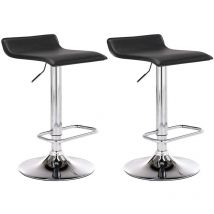 Lot de 2 Tabourets de bar Dyn en similicuir Noir