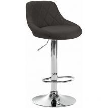 Sgabello bar lazio in tessuto grigio scuro chrom