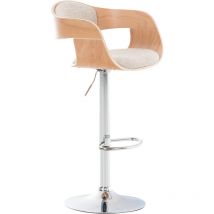 Tabouret de cuisine Kingston dans la nature / tissu à la crème