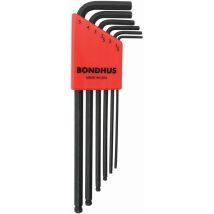 Lot De 6 Clés D’angle À Pointe Sphérique En Métrique 1,5-5 Mm Bondhus 10946