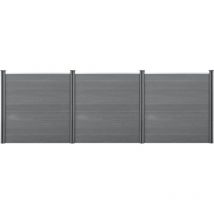 Helloshop26 - Clôture brise vue brise vent bois composite (wpc) 183 x 531 cm gris