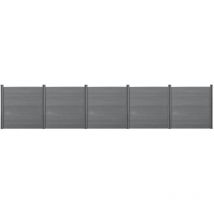 Helloshop26 - Clôture brise vue brise vent bois composite (wpc) 183 x 879 cm gris
