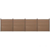 Helloshop26 - Clôture brise vue brise vent bois composite (wpc) brun 183 x 705 cm