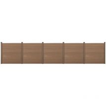 Helloshop26 - Clôture brise vue brise vent bois composite (wpc) brun 183 x 879 cm