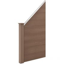 Helloshop26 - Clôture de jardin brise vue brise vent bois composite 180 x 96 cm brun