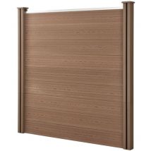 Helloshop26 - Clôture de jardin brise vue brise vent bois composite (wpc) brun 183 x 187cm