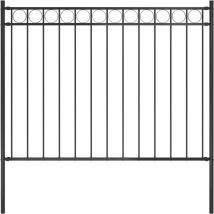 Maison Chic - Clôture de jardin Brise vue Panneau de clôture Acier 1,7x1,2 m Noir 72710