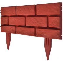 Maison Chic - Clôture de jardin Panneau de clôture avec design de briques 11 pcs