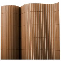 Canisse pvc Brise Vue, Paravent de Jardin, Piscines, Balcon Terrasse, Palissade en pvc, Marron 100 x 500 cm