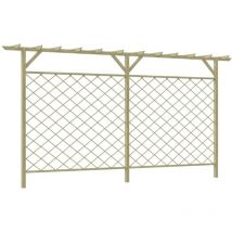 Maison Chic - Clôture à lattes de jardin Clôture de jardin Panneau de clôture avec pergola Bois 37757