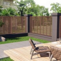 Maison Chic - Clôture à persiennes Clôture de jardin Panneau de clôture wpc 180x180 cm Marron 67784