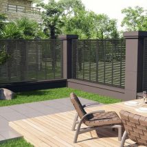 Maison Chic - Clôture à persiennes Clôture de jardin Panneau de clôture wpc 180x180 cm Noir 57473