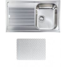 Cm 011263dcssp Zenith Plus Lavello Da Incasso 1 Vasca 86x50 Cm Acciaio Inox Antigraffio Colore Inox