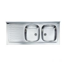 Lavello Inox x Mobile 2 Vasche 120X50 Sx - CM