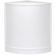 MonsterShop – Comptoir Courbé d'Angle Blanc en Stratifié de 60cm x 60cm x 90cm pour Magasin, Comptoir d'Accueil CM60 pour Boutique