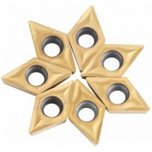 Gabrielle - CNC-Hartmetallspitzen-Einsätze, 10 Stück, Vollhartmetall-Dreheinsatz, Schneidmesser, Drehwerkzeug DCMT070204 US735 DCMT51,51