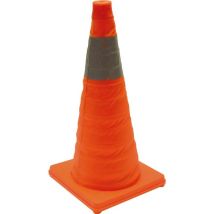 Cône de signalisation pliable 610 mm – Hauteur: 610 mm – Matériau: tissu de nylon, PVC – Couleur: orange / blanc – OI