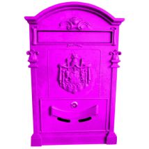 Boîte aux lettres en aluminium verni fuchsia – 420x260x90 mm – Type de boîte aux lettres, Destination d’usage, Largeur, Mode de fixation, Matières, 